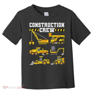 Construction Crew Worker Excavator Toddler T-Shirt