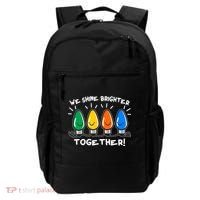 Cute Christmas We Shine Brighter Together Backpack thumb 0