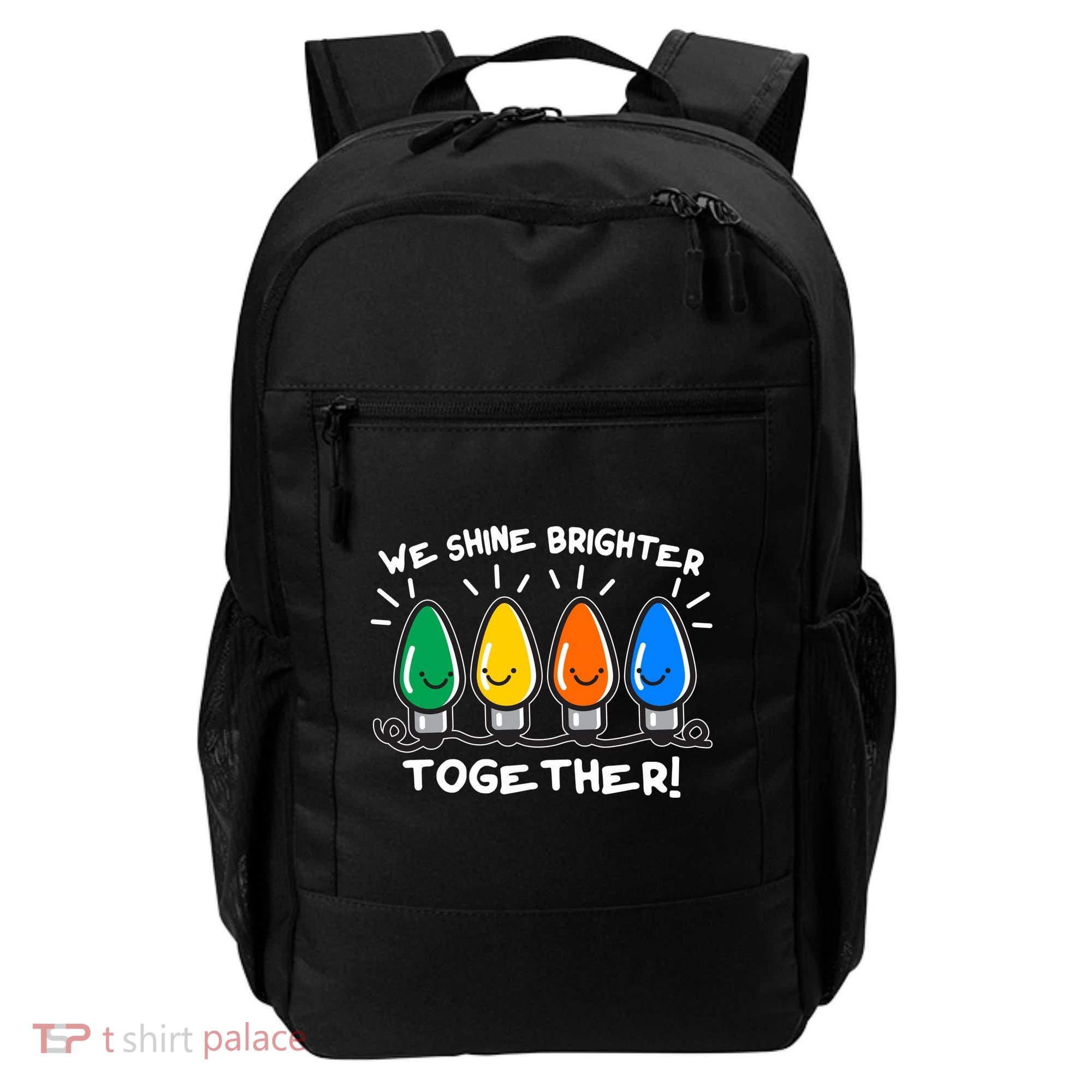 Cute Christmas We Shine Brighter Together Backpack