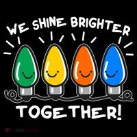 Cute Christmas We Shine Brighter Together Women's Hoodie thumb 2