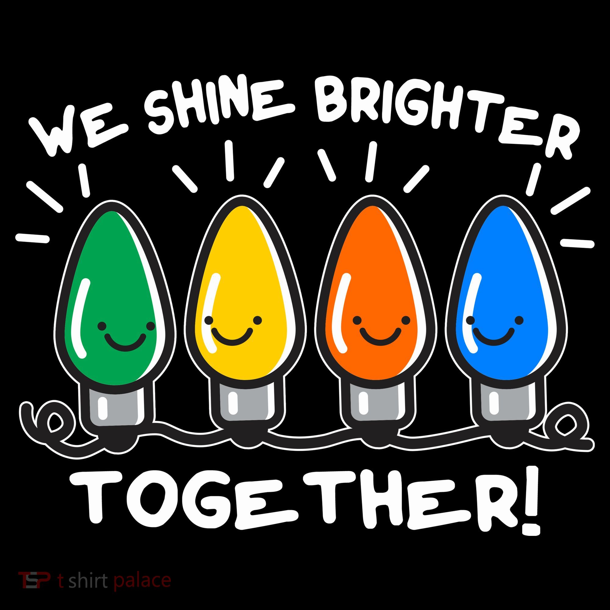 Cute Christmas We Shine Brighter Together Women's Hoodie