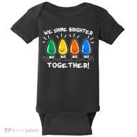 Cute Christmas We Shine Brighter Together Baby Bodysuit thumb 0