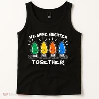 Cute Christmas We Shine Brighter Together Tank Top thumb 2