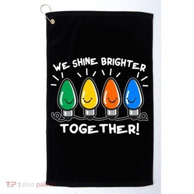 Cute Christmas We Shine Brighter Together Golf Towel