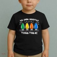 Cute Christmas We Shine Brighter Together Toddler T-Shirt thumb 2