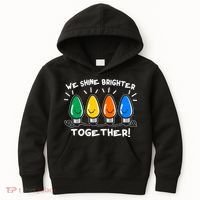 Cute Christmas We Shine Brighter Together Kids Hoodie thumb 0