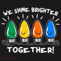Cute Christmas We Shine Brighter Together Kids Hoodie thumb 5
