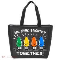 Cute Christmas We Shine Brighter Together Tote Bag thumb 0