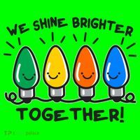 Cute Christmas We Shine Brighter Together Mousepad thumb 1