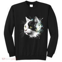 Cute Cat With Cool Eyes And Paint Splash Funny Gift Sweatshirt thumb 0