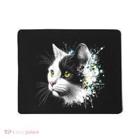 Cute Cat With Cool Eyes And Paint Splash Funny Gift Mousepad thumb 0