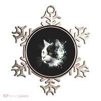 Cute Cat With Cool Eyes And Paint Splash Funny Gift Ornament thumb 0