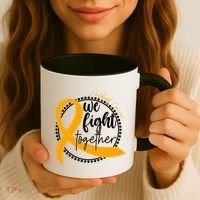 Childhood Cancer We Fight Together Coffee Mug thumb 3