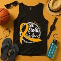 Childhood Cancer We Fight Together Tank Top thumb 4