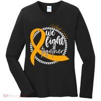 Childhood Cancer We Fight Together Women's Long Sleeve Shirt thumb 0