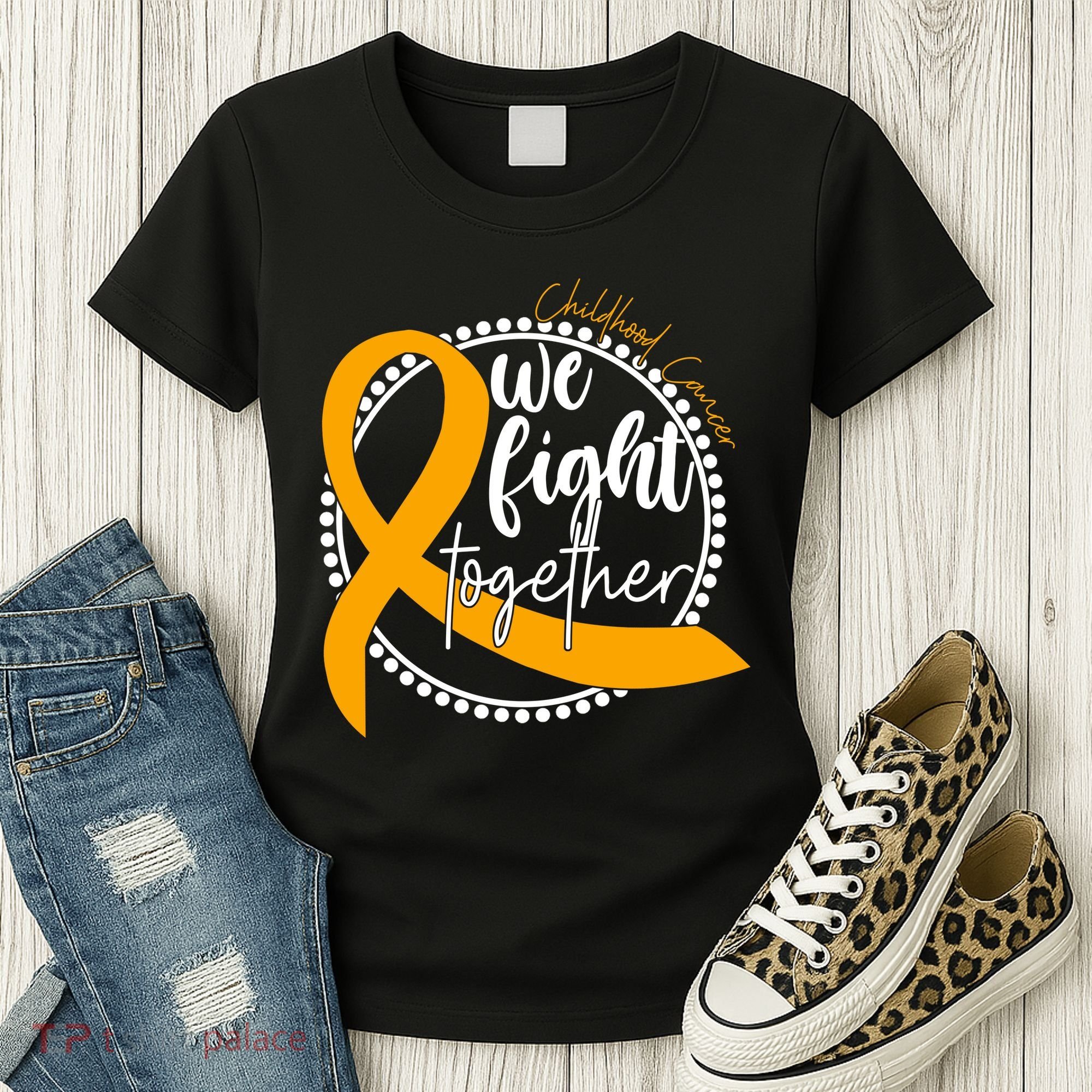 Childhood Cancer We Fight Together Women's T-Shirt