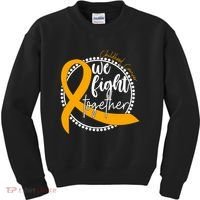 Childhood Cancer We Fight Together Kids Sweatshirt thumb 0