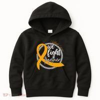 Childhood Cancer We Fight Together Kids Hoodie thumb 0