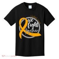 Childhood Cancer We Fight Together Kids T-Shirt thumb 0