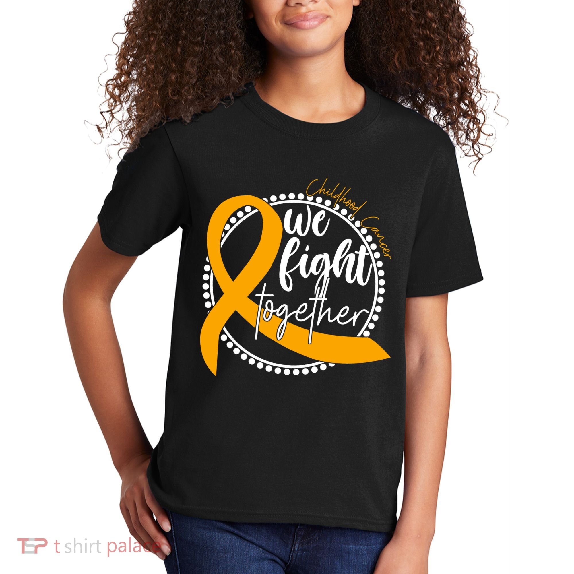 Childhood Cancer We Fight Together Kids T-Shirt