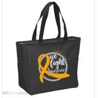 Childhood Cancer We Fight Together Tote Bag thumb 2