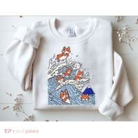 Cute Corgi Wave  Surfing Dogs  Sweatshirt thumb 2