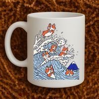Cute Corgi Wave  Surfing Dogs  Coffee Mug thumb 2