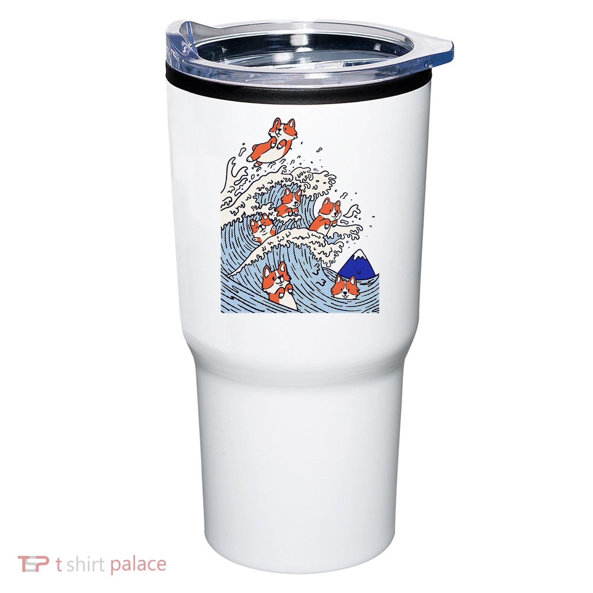 Cute Corgi Wave  Surfing Dogs  Tumbler