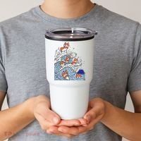 Cute Corgi Wave  Surfing Dogs  Tumbler thumb 2