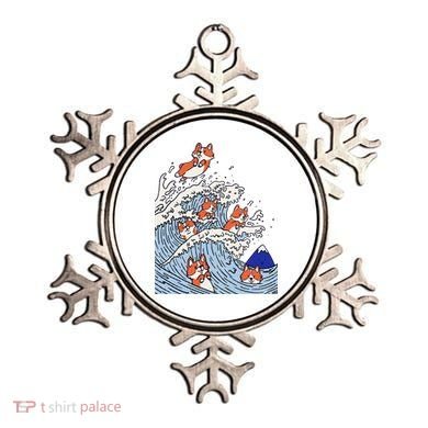 Cute Corgi Wave  Surfing Dogs  Ornament