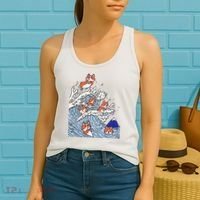 Cute Corgi Wave  Surfing Dogs  Women's Tank Top thumb 2