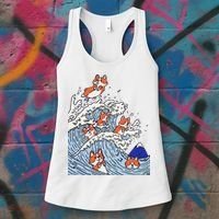 Cute Corgi Wave  Surfing Dogs  Women's Tank Top thumb 3