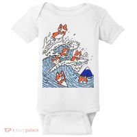 Cute Corgi Wave  Surfing Dogs  Baby Bodysuit thumb 0