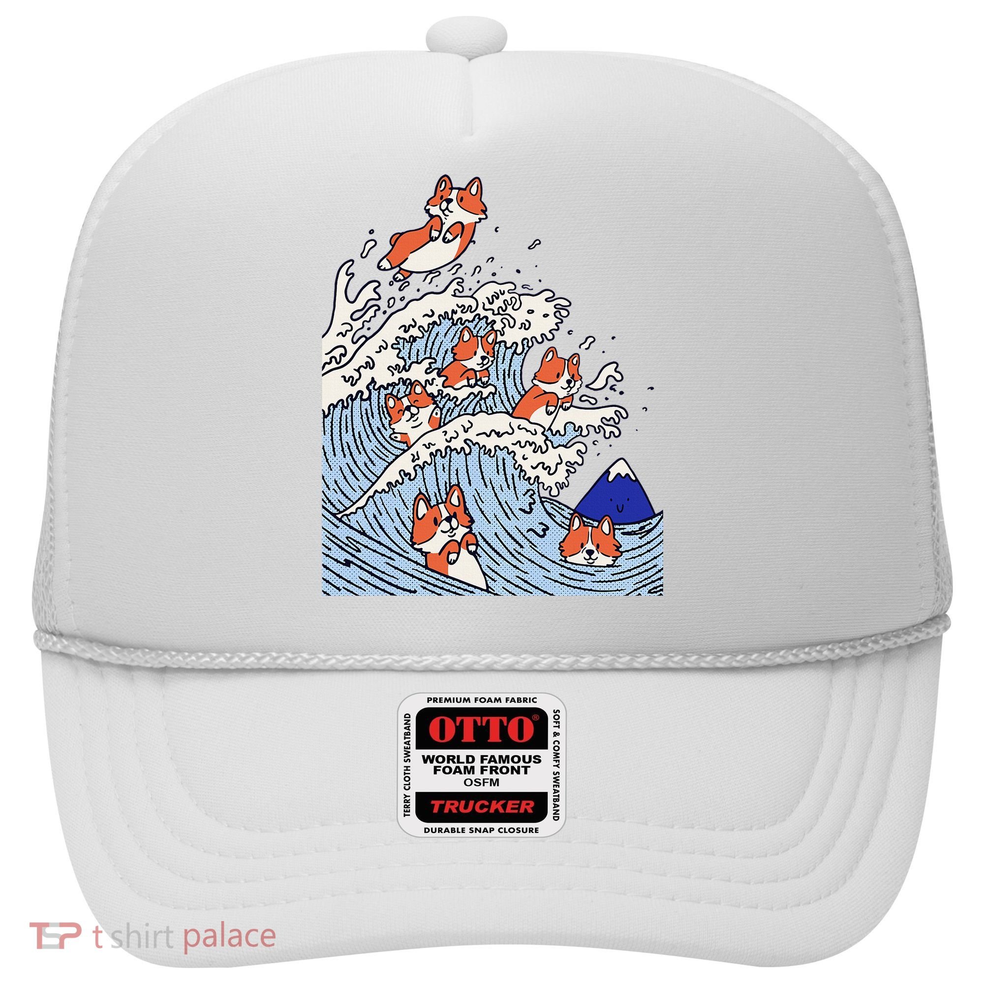 Cute Corgi Wave  Surfing Dogs  Hat