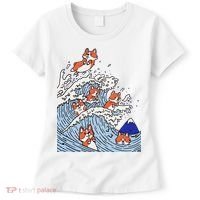 Cute Corgi Wave  Surfing Dogs  Women's T-Shirt thumb 0