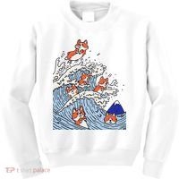 Cute Corgi Wave  Surfing Dogs  Kids Sweatshirt thumb 0