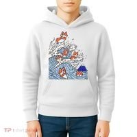 Cute Corgi Wave  Surfing Dogs  Kids Hoodie thumb 4