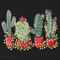 Christmas Cactus With Lights Western Holiday Season Women's Sweatshirt thumb 2