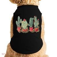 Christmas Cactus With Lights Western Holiday Season Doggie Tank thumb 0