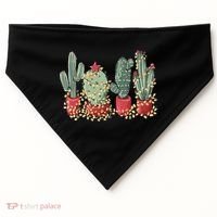 Christmas Cactus With Lights Western Holiday Season USA-Made Doggie Bandana thumb 0