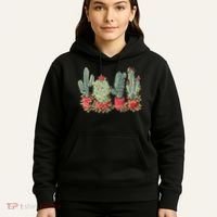 Christmas Cactus With Lights Western Holiday Season Hoodie thumb 5