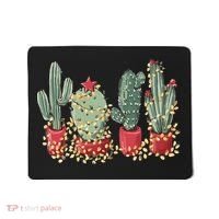 Christmas Cactus With Lights Western Holiday Season Mousepad thumb 0