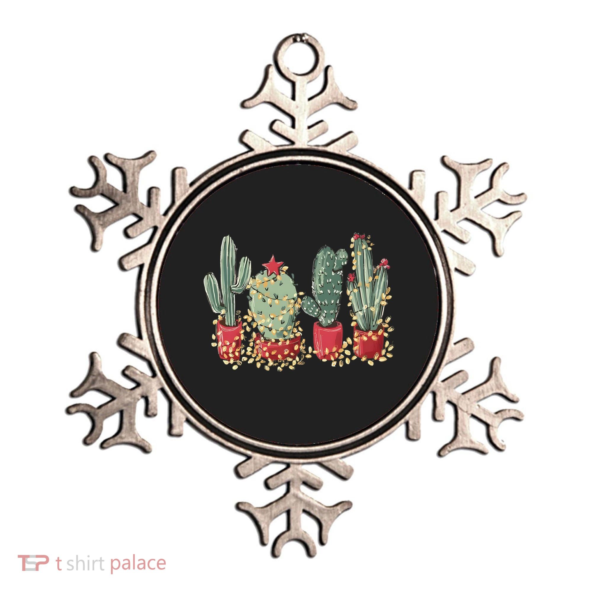 Christmas Cactus With Lights Western Holiday Season Ornament