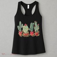 Christmas Cactus With Lights Western Holiday Season Women's Tank Top thumb 3