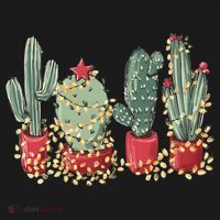 Christmas Cactus With Lights Western Holiday Season Women's Tank Top thumb 5