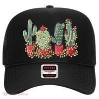 Christmas Cactus With Lights Western Holiday Season Hat thumb 0