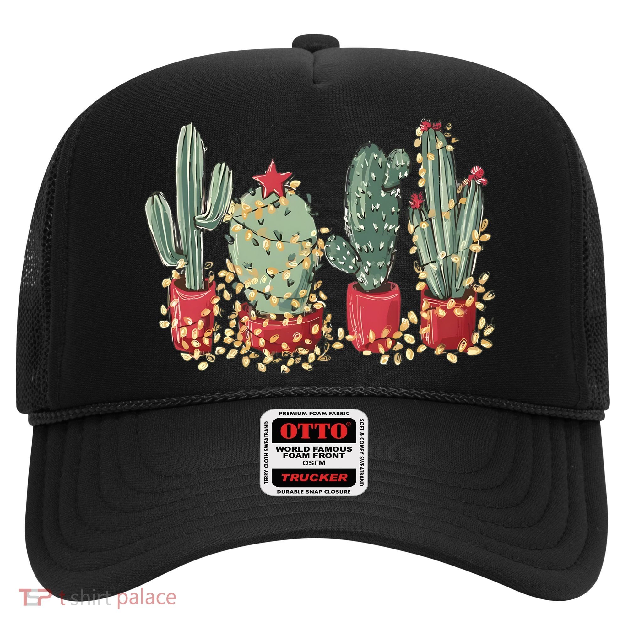 Christmas Cactus With Lights Western Holiday Season Hat