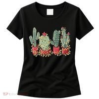 Christmas Cactus With Lights Western Holiday Season Women's T-Shirt thumb 0