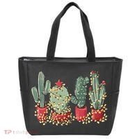 Christmas Cactus With Lights Western Holiday Season Tote Bag thumb 0