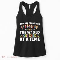 Childcare Change World One Child At A Time Daycare Teacher Women's Tank Top thumb 0